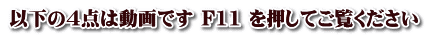 以下の４点は動画です F11 を押してご覧ください