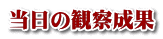 当日の観察成果