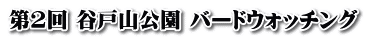 第2回 谷戸山公園 バードウォッチング